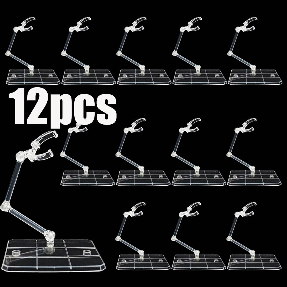 Action Figure Stand - 12 Stück HG144 Verstellbare Actionfiguren-Displayhalterung, Puppenmodell-Stützständer