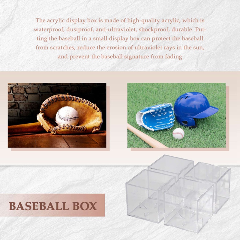 4-teilige Baseball-Vitrine, UV – Display Case Acrylic Bewertung und Preis